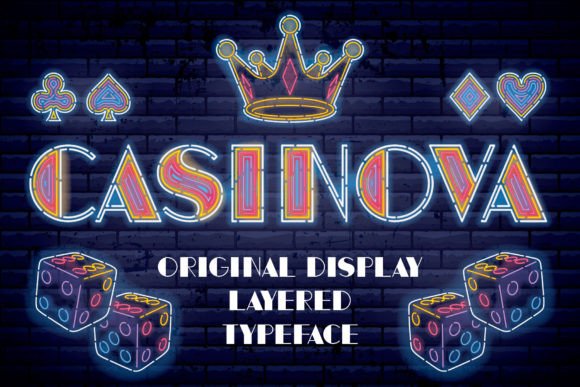 Casinova: The Vintage Font That Brings Neon-Lit Nostalgia to Your Projects