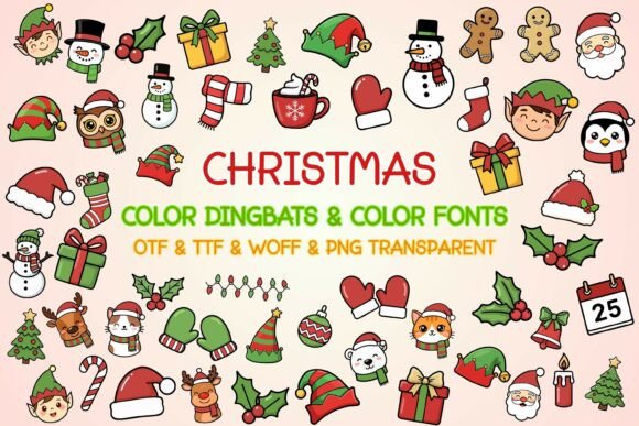 Christmas Color Dingbats: Inject Holiday Magic into Every Design