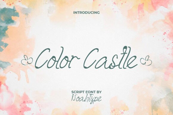 Color Castle: A Script Display Font with Artistic Flair
