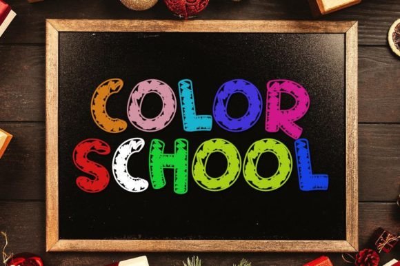 Color School: The Playful Display Font for Kids' Projects