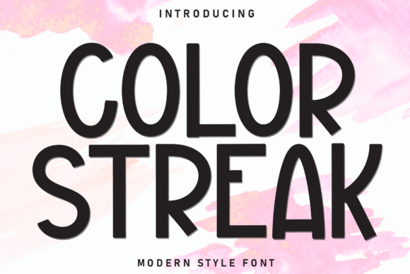 Color Streak: A Playful Display Font for Creative Projects