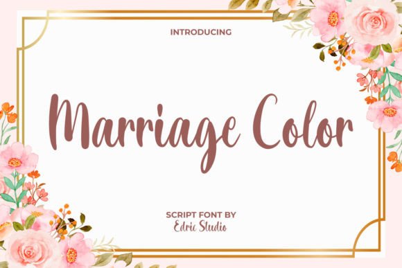Marriage Color: A Brush Script for Authentic Branding