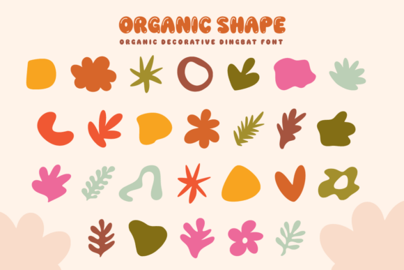 Organic Shape: A Dingbat Font for Retro-Modern Flair